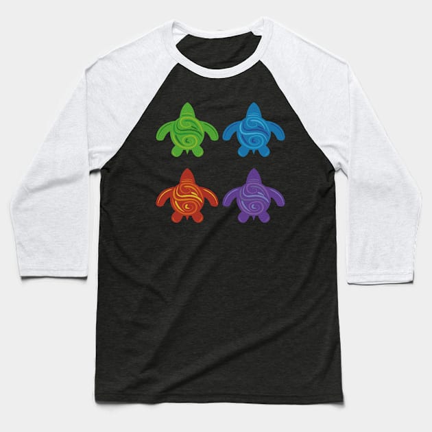 Turtles Baseball T-Shirt by Funky Turtle